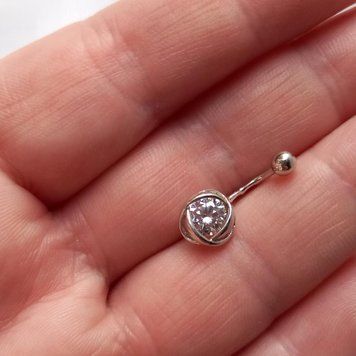 Серебряная серьга для пирсинга Нежность Серебряный Пирсинг 2072754475 фото