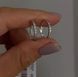 Серебряные сережки конго с фианитами 15 мм 2072753934 фото 4